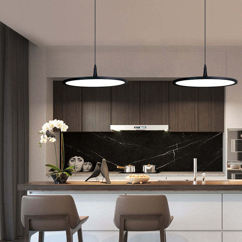 Minimalist Aluminum Round LED Pendant Light