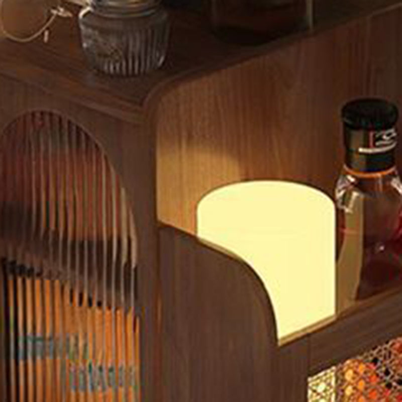 Retro Wood Foldable Coffee Table On Casters Storage