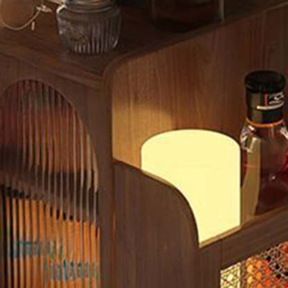 Retro Wood Foldable Coffee Table On Casters Storage