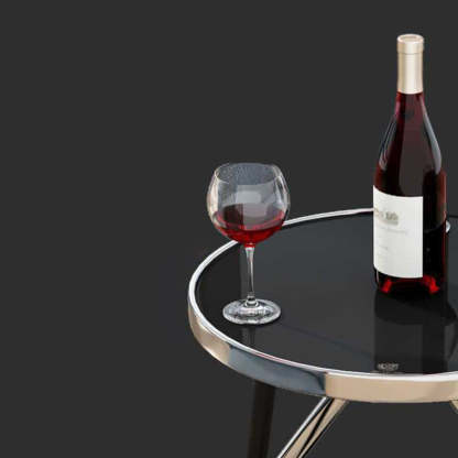 Nordic Lozenge Glass Steel End Table — Gold / Black