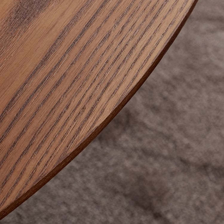 Vintage Orb Solid Wood Carbon Steel End Table