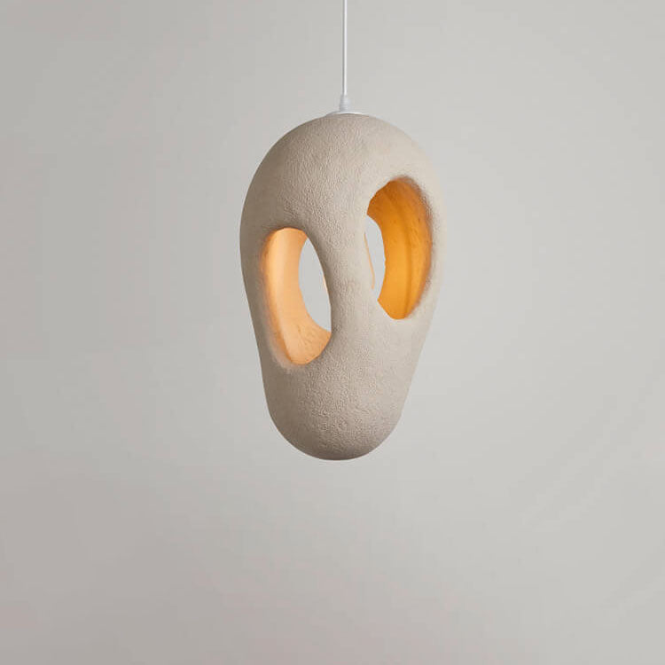 Japanese Wabi-sabi Resin Circle Pendant Light