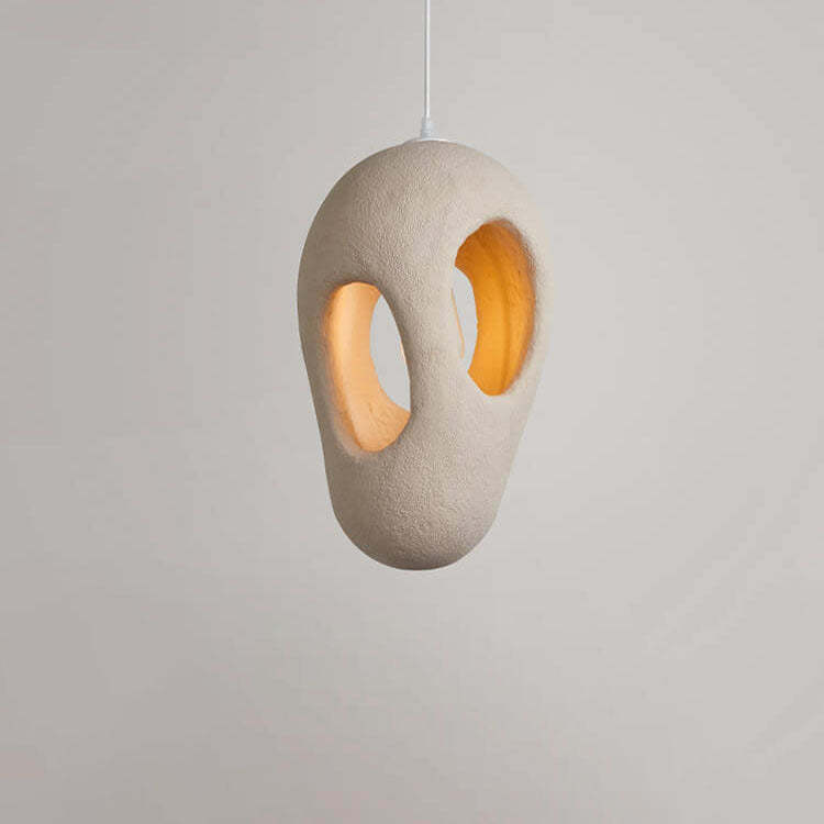 Japanese Wabi-sabi Resin Circle Pendant Light