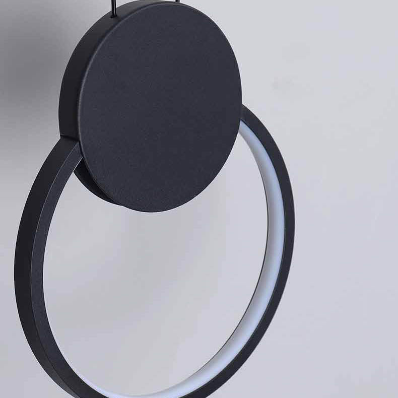 Minimalist Iron Silicone Geometric Round LED Pendant Light