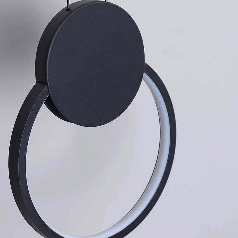 Minimalist Iron Silicone Geometric Round LED Pendant Light