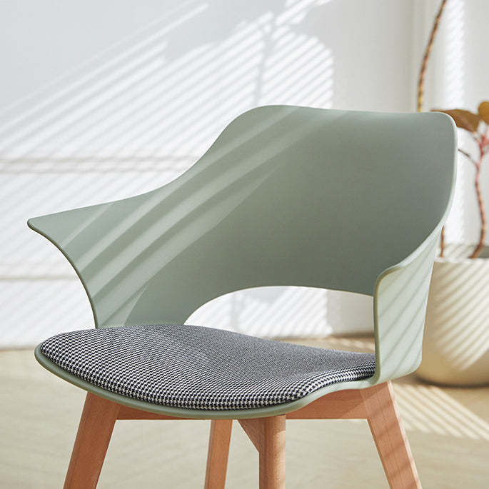 Nordic Trapezoidal Steel Wood Chair
