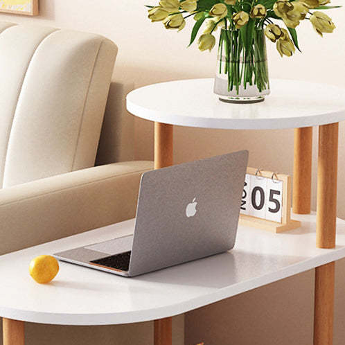 Minimalist Removable Oval Solid Wood End Table