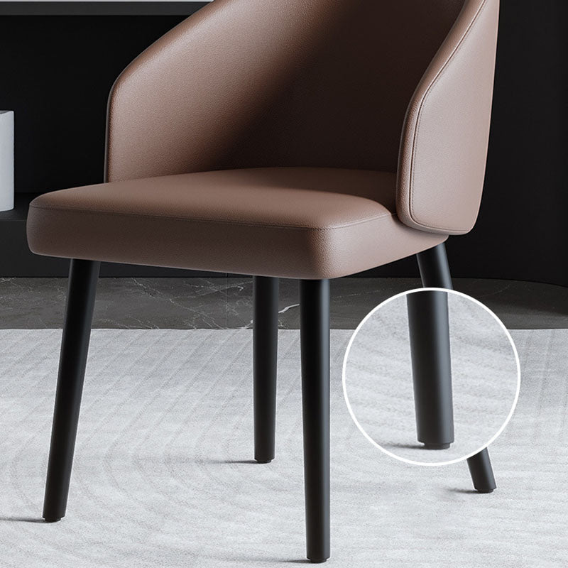 Nordic Trapezoid Saddle Leather Ash Dining Chair