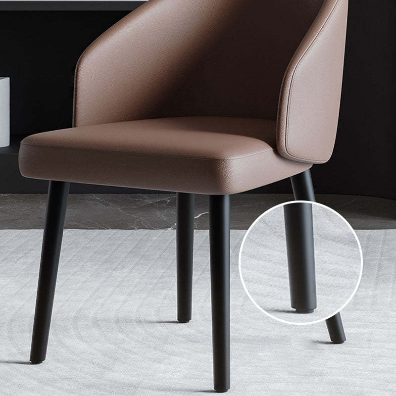 Nordic Trapezoid Saddle Leather Ash Dining Chair