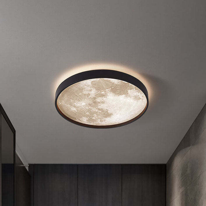 Nordic Moon Round LED Flush Mount Light