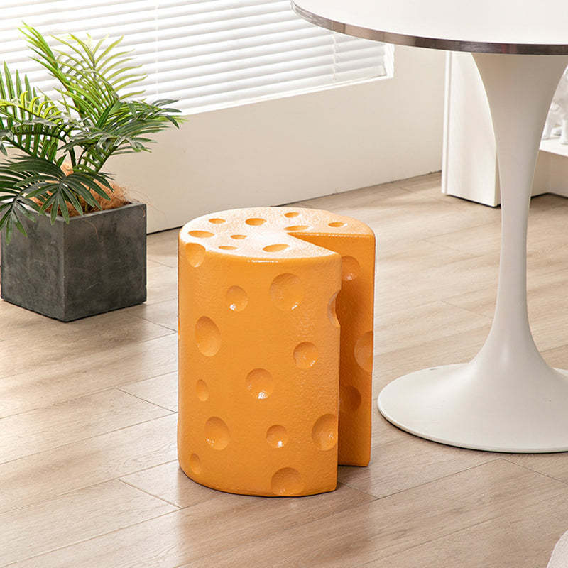 Contemporary Kids Cheese Resin Side Table
