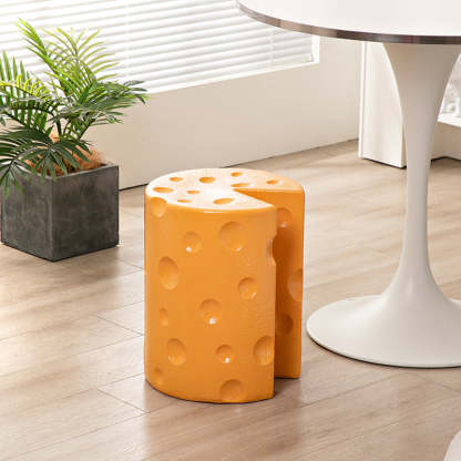 Contemporary Kids Cheese Resin Side Table