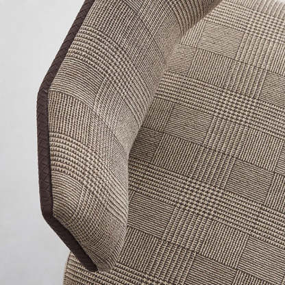 Modern Saddle Leather Steel Accent Chair