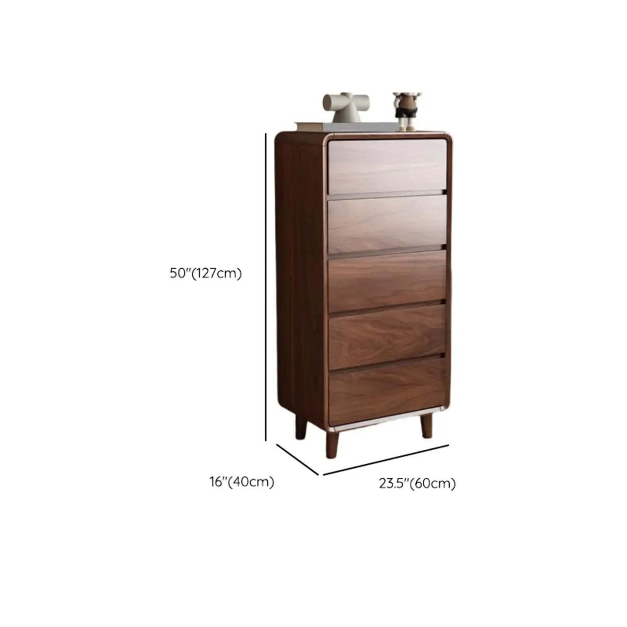 Brown Wood Storage Dresser — Solid Wood