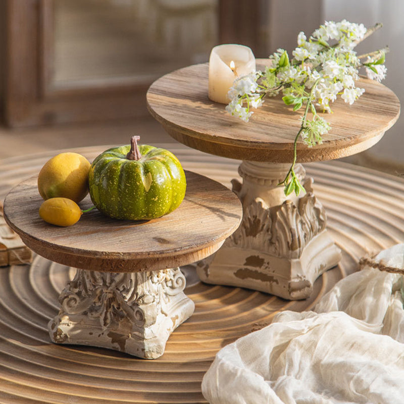 Vintage Carved Cedar Magnesium Tray Table