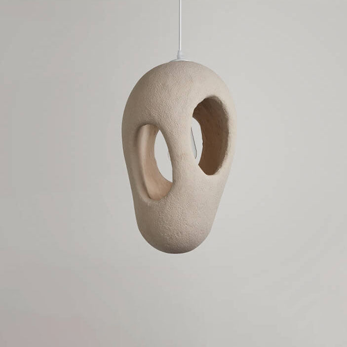 Japanese Wabi-sabi Resin Circle Pendant Light