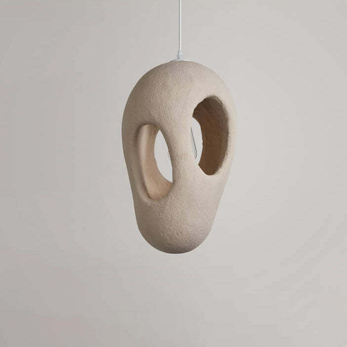 Japanese Wabi-sabi Resin Circle Pendant Light
