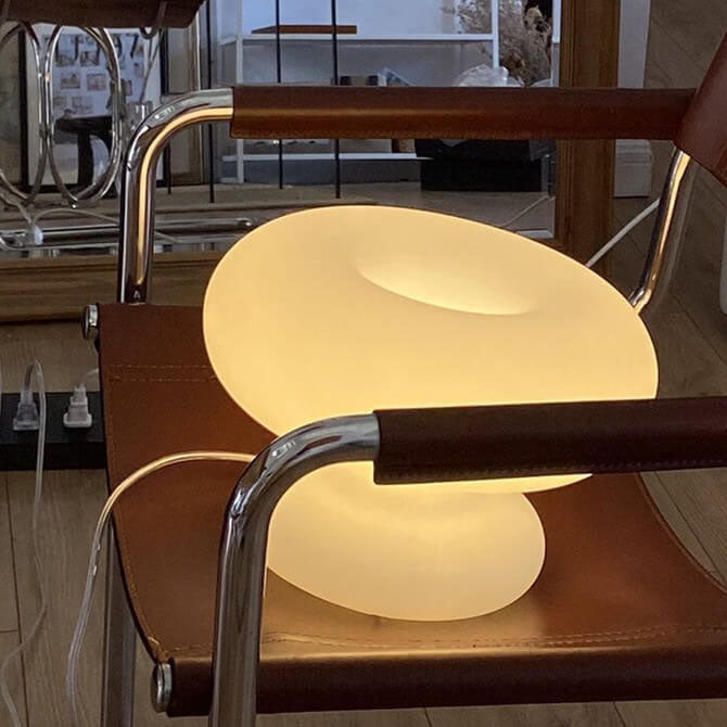 Danish Milk White Mushroom Table Lamp