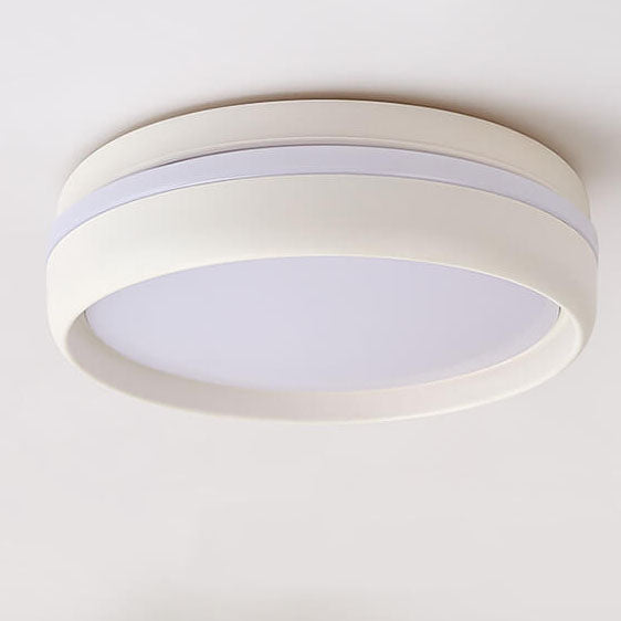 Round Macaron Iron LED Flush Mount Light