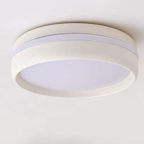 Round Macaron Iron LED Flush Mount Light
