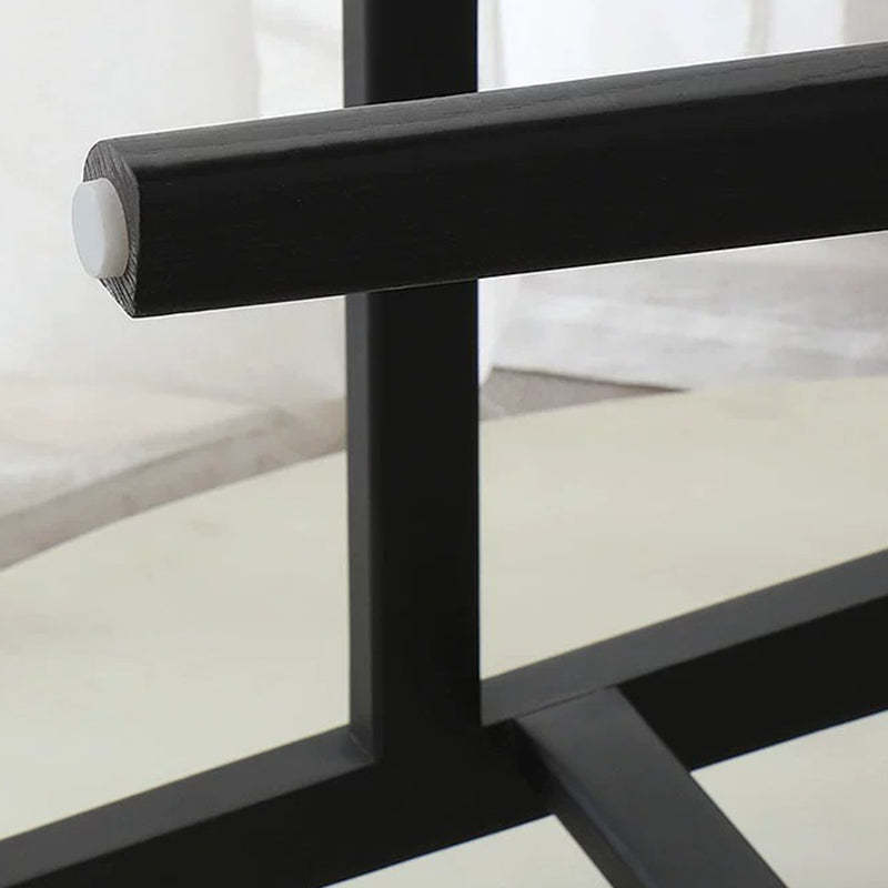 French Fabric Wood Bar Stool
