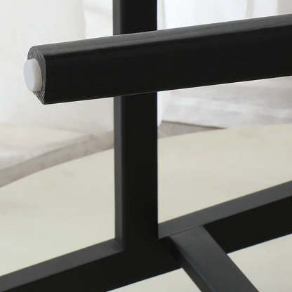 French Fabric Wood Bar Stool