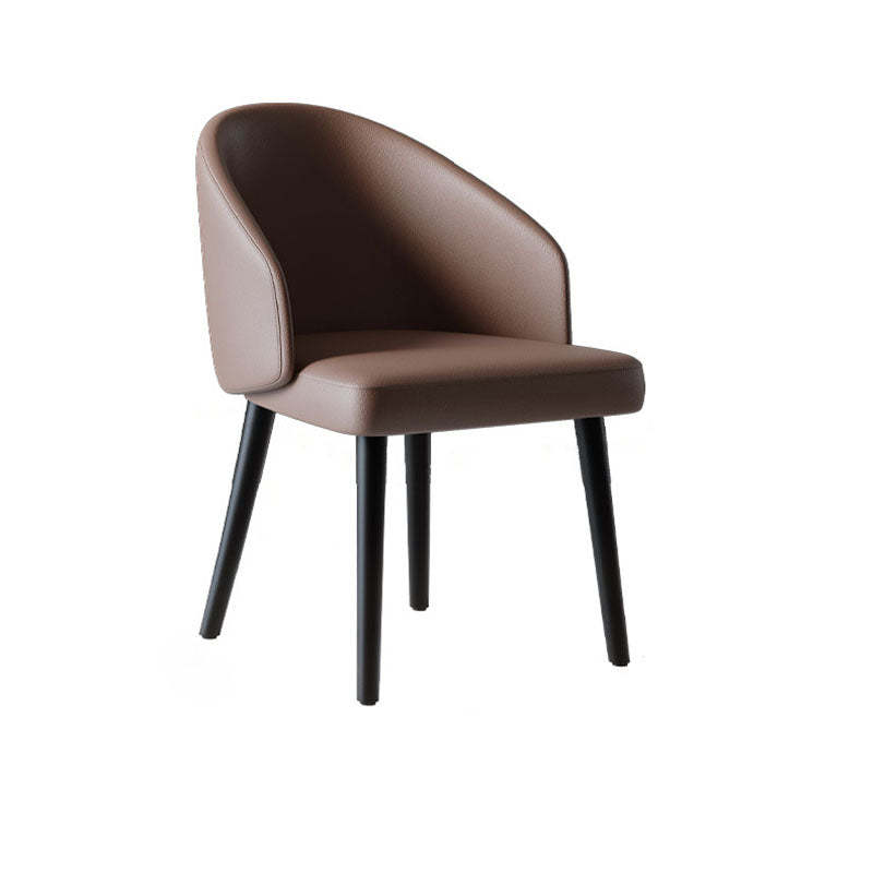 Nordic Trapezoid Saddle Leather Ash Dining Chair