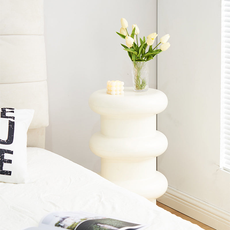 Scandinavian Acrylic Cylinder Vanity Stool — Matcha Green