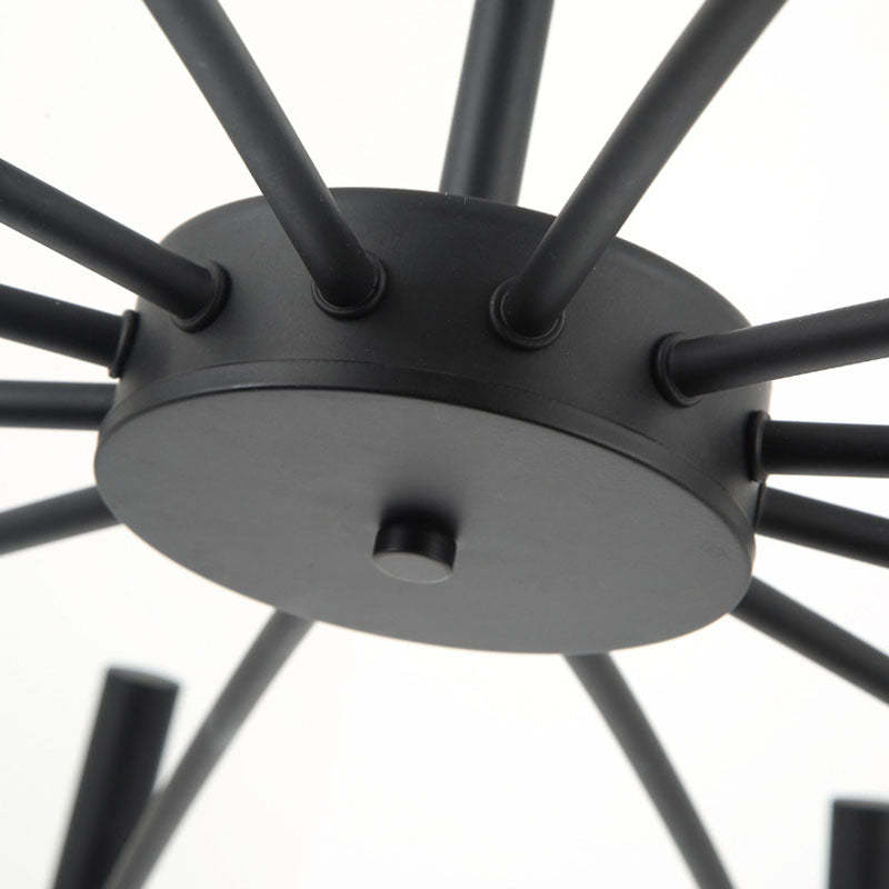Scandinavian Radioactive Iron Aluminum Chandelier