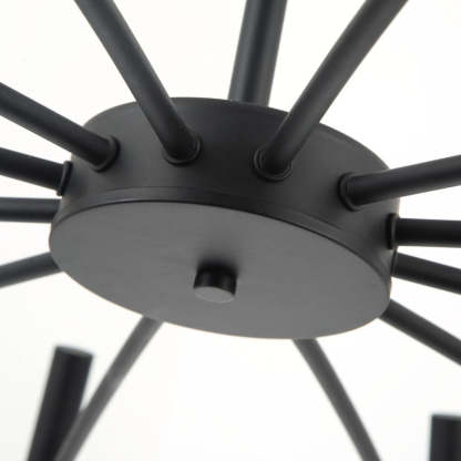 Scandinavian Radioactive Iron Aluminum Chandelier