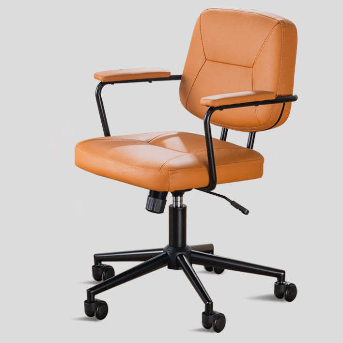 Scandinavian Microfiber Leather Steel Desk Chair