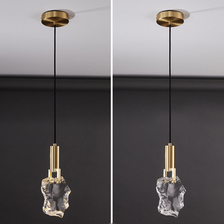 Modern Luxe Copper Crystal Stone Pendant