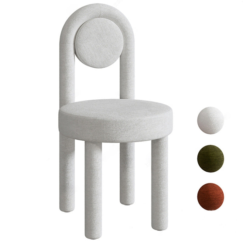 Scandinavian Fabric Steel Vanity Stool