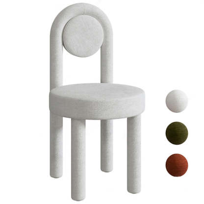 Scandinavian Fabric Steel Vanity Stool