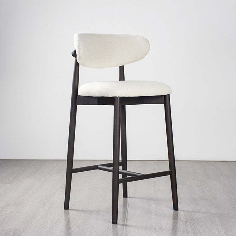 Minimalist Upholstered Velvet Wood Bar Stool