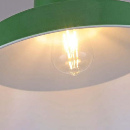 Industrial Vintage Green Iron Dome Cone Pendant