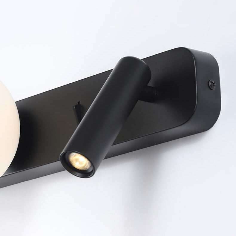Minimalist Glass Sphere LED Spotlight Reading Sconce