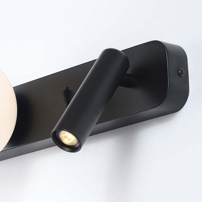 Minimalist Glass Sphere LED Spotlight Reading Sconce