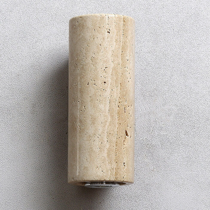 Japanese Wabi-Sabi Yellow Travertine Wall Sconce