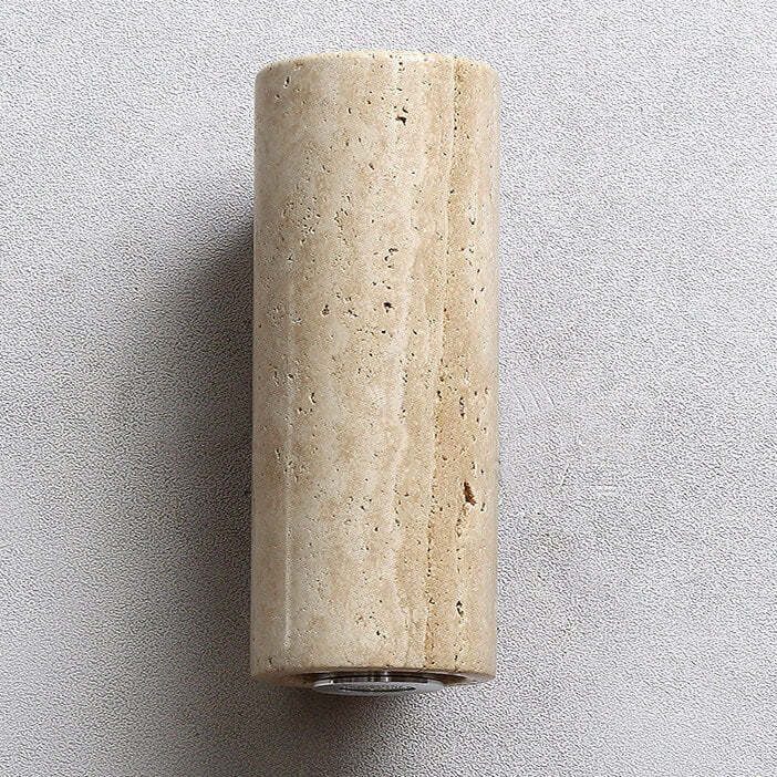 Japanese Wabi-Sabi Yellow Travertine Wall Sconce