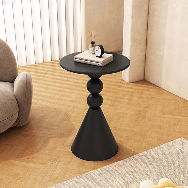 Nordic Orb Cone Iron Rock Slab Coffee Table