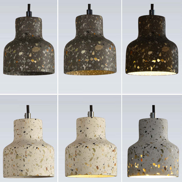 Scandinavian Round Terrazzo Jade Pendant Light