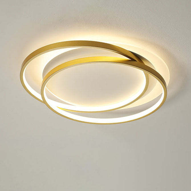 Nordic Luxury Circle Aluminum LED Flush Mount Light