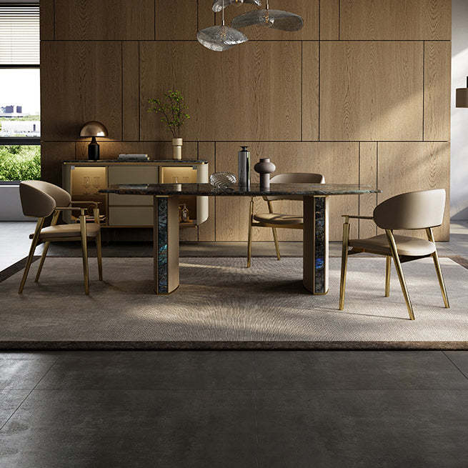 Modern Microfiber Leather Metal Dining Chair