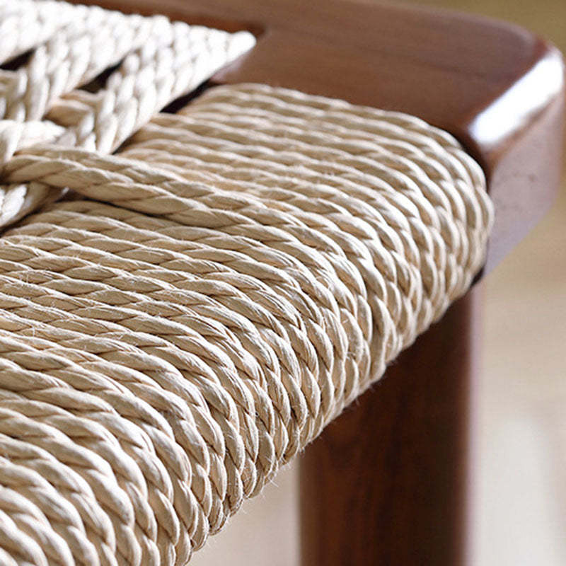 Retro Rope Woven Solid Wood Bar Stool