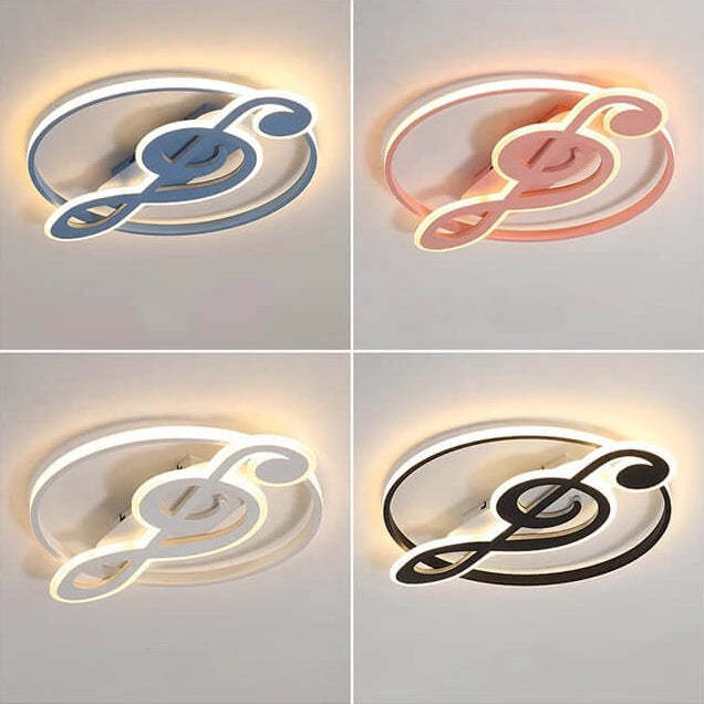Nordic Music Note LED Flush Mount Light