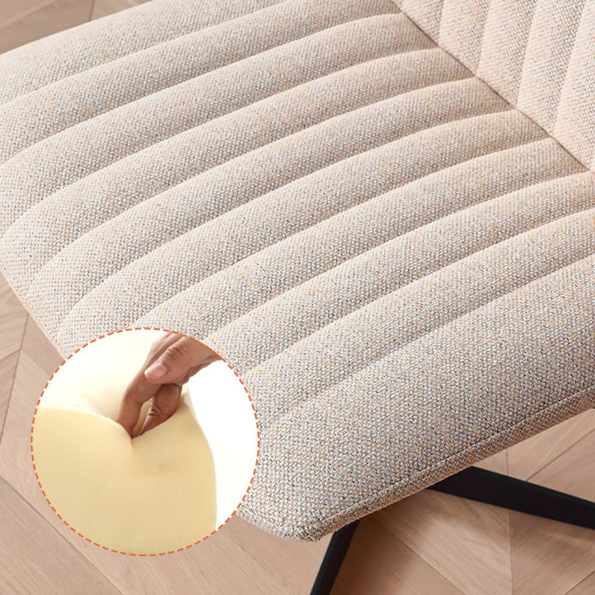 Minimalist Shell Fabric Plastic Iron Desk Chair
