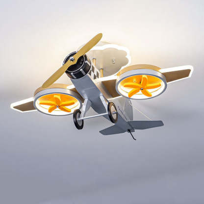 Cartoon Airplane Iron Acrylic LED Kids Ceiling Light