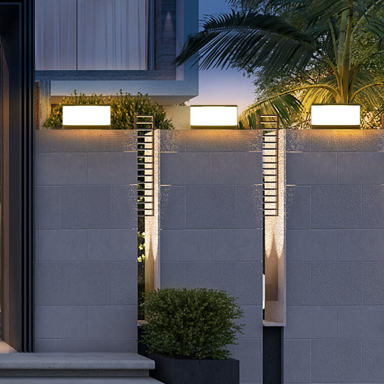 Solar Outdoor Round Column LED Post Landscape Light