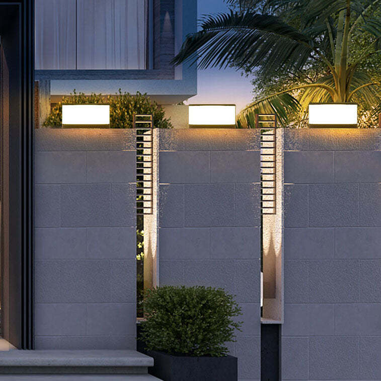 Solar Outdoor Round Column LED Post Landscape Light